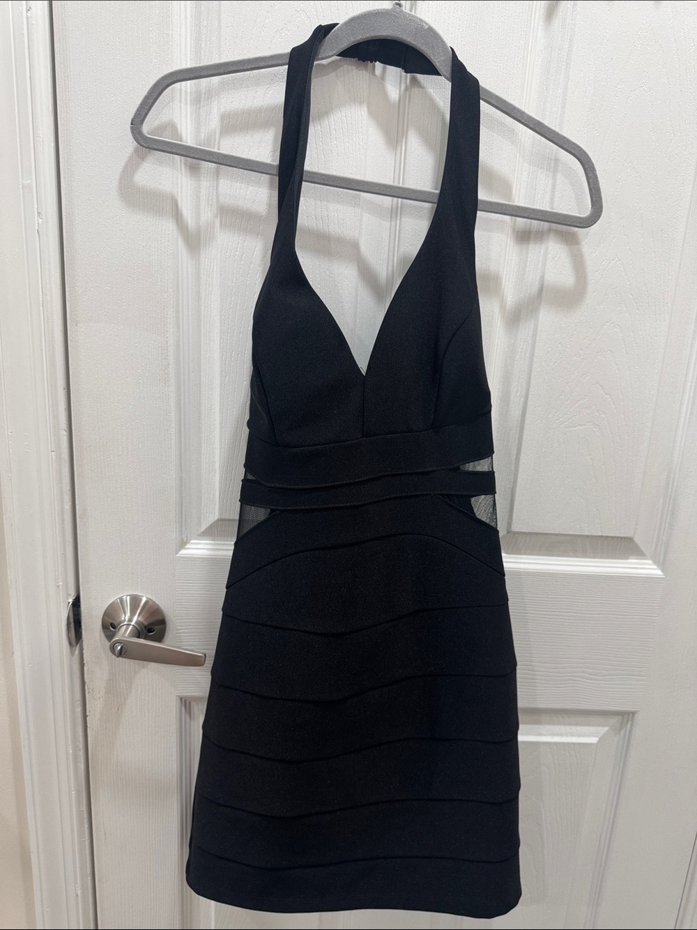 Ruby Rox Black Halter V-Neck Mini Dress
